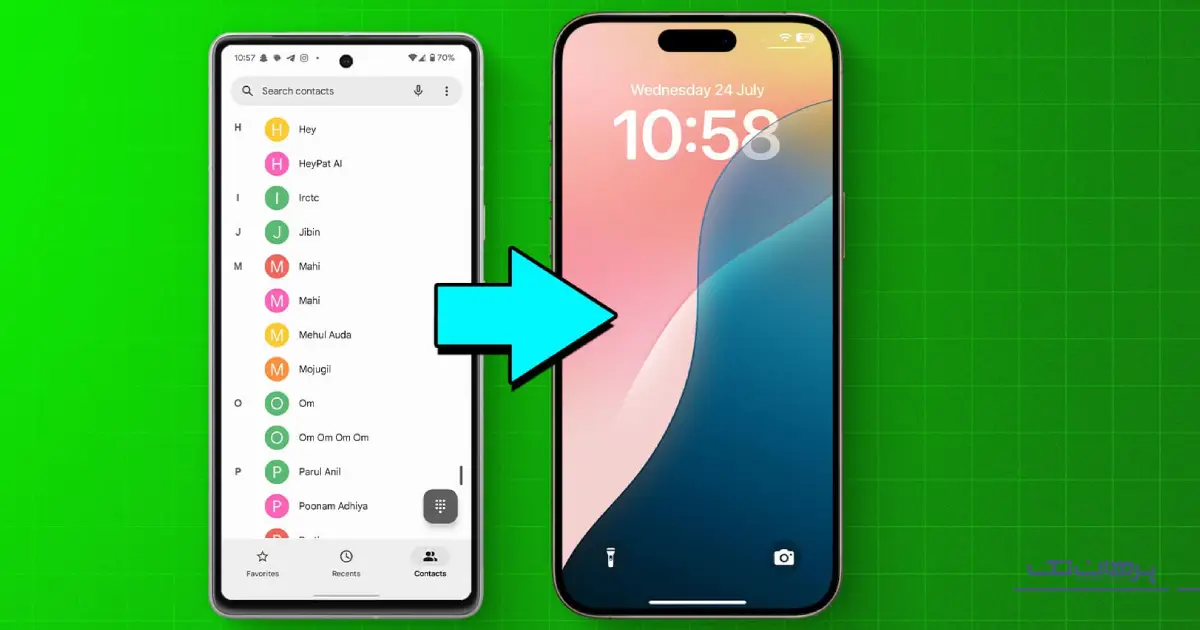 چگونه مخاطبین گوشی اندروید به ایفون انتقال دهیم