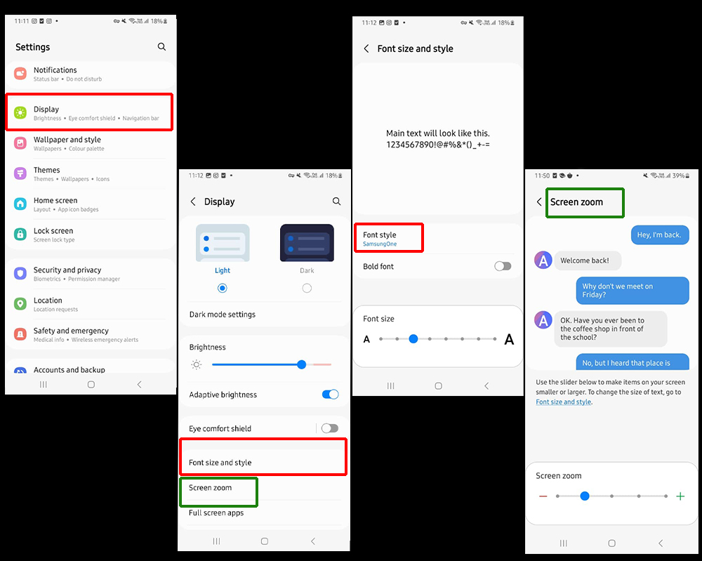 یکی از ترفندهای اندروید: بزرگ کردن فونتهای صفحه نمایش!
