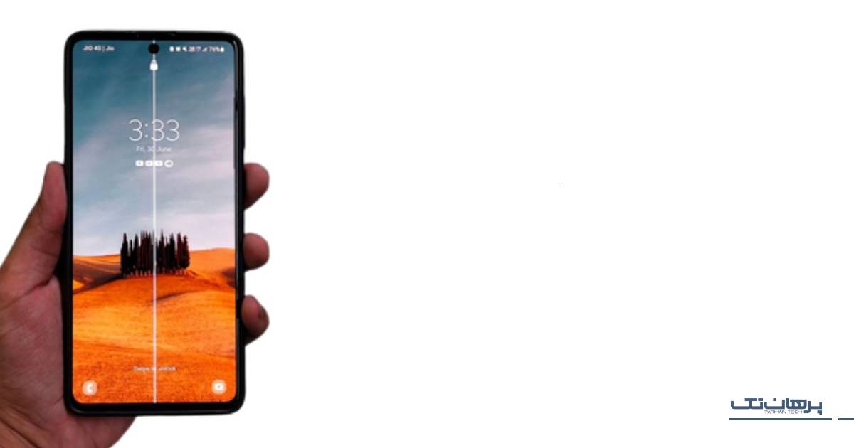 نمایش خطوط روی صفحه گوشی سامسونگ