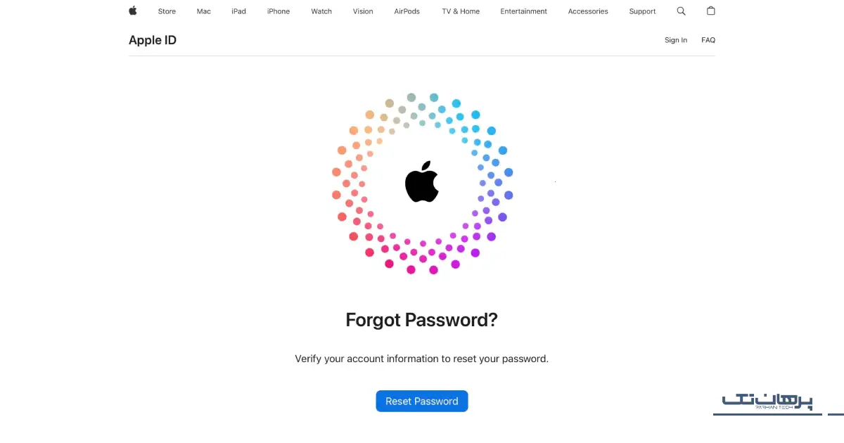 سایت بازیابی رمز اپل ایدی